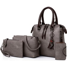 QiQi Store 1 Set Kadın Bayan Omuz Crossbody Çanta Çanta Cüzdan Pu Deri Vintage Seyahat Için Yeni (Yurt Dışından)