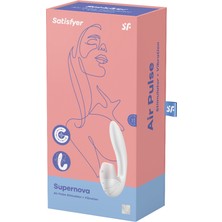 Satisfyer Supernova White Esnek Yapıda Emiş Yapabilen Titreşimli Vibratör