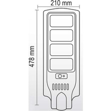 Alles 120W Solar Ledli Kumandalı Sokak Aydınlatma Armatür