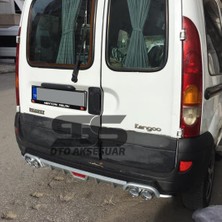 STS Oto Aksesuar Renault Kangoo Difüzör Arka Tampon Eki 4 Egzoz Çıkışlı Gri Tip