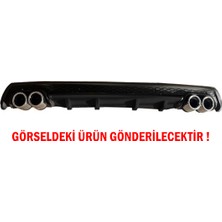 STS Oto Aksesuar Hyundai I20 Difüzör Arka Tampon Eki 4 Egzoz Çıkışlı Siyah Lüx Tip