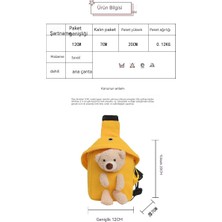 Bigsharp Çocuk Çantası Kış Yeni Messenger Çanta Sevimli Ayı Göğüs Çantası Erkek ve Kız Mini Kanvas Çanta (Yurt Dışından)