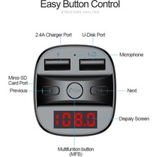 Zunhai T60 Araba Mp3 Bluetooth Çalar (Yurt Dışından)