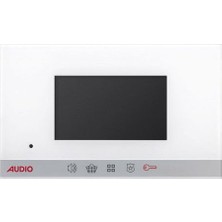 AUDIO 002602 4.3″ Görüntülü Diafon Ip - Lınux (Dokunmatik Butonlu) Beyaz