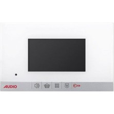 AUDIO 002600 4.3″ Görüntülü Diafon Ip - Lınux (Mekanik Butonlu) Beyaz