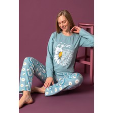 Nisanca Mevsimlik Uzun Kollu Pamuk Kadın Pijama Takımı- Desenli Kadın Pijama10
