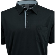 Oppland Erkek Gömlek Yaka Cepli Kısa Kollu Normal Kesim Tam Kalıp Premium Pamuklu Kumaş T-Shirt