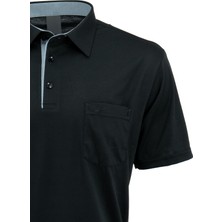 Oppland Erkek Gömlek Yaka Cepli Kısa Kollu Normal Kesim Tam Kalıp Premium Pamuklu Kumaş T-Shirt