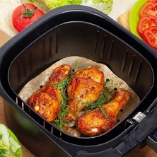 5DM 50 Adet Air Fryer Pişirme Kağıdı Tek Kullanımlık Hava Fritöz Yapışmaz Yağlı Kağıt Delikli Model