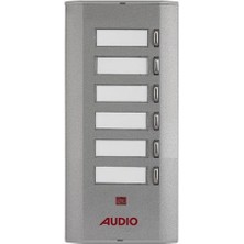 AUDIO 006225E E06 Yan Sıra Tek Butonlu Zil Paneli (Konsept) Uzun Panel 6' Lı