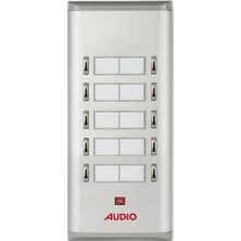 AUDIO 004851 E10 Yan Sıra Çift Butonlu Zil Paneli (Basic) Kısa Panel 10' Lu