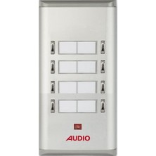 AUDIO 004851 E08 Yan Sıra Çift Butonlu Zil Paneli (Basic) Kısa Panel 8' Li
