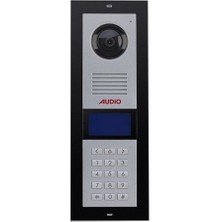 AUDIO 003004 4 x 16 LCD Ekranlı Zil Paneli Bus Plus (Mekanik Butonlu) Siyah