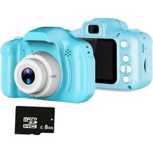 Mesro Store Mini Eğitici Çocuk Dijital Fotoğraf Makinesi Oyun+Video+Fotoğraf Çekimi 8 GB SD KART