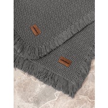 Cotton Box Bath Rug Set Antrasit 75X125 60X90