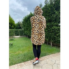 Moreno 410336 Peluş Leopar Pofidik Ceket