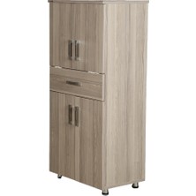 Bengi Ticaret Çok Amaçlı Dolap 130 cm Hard Parlak Cordoba Suntalem 4raf 1çekmece Kutuda Sevk El Yapım