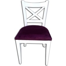 Sandalye ST ÇAPRAZ model Kayın RETRO Ayk Babyface kumaş Döşem Parlak Beyaz Elyapı