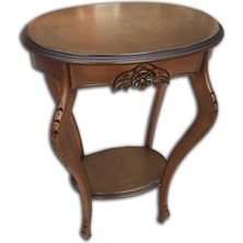 Bengi Ticaret Fiskos Çiçeklik 4AYAK Oymalı Model Parlak Ihlamur Ağacı Ayak Parlak Ceviz  Mdf Tabla El Yapım