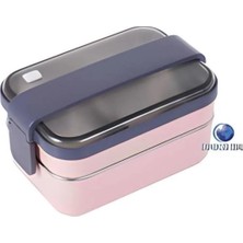 Vagonlife 1200 ml Çelik Lunch Box Pudra-Koyu Gri Hava Geçirmez Sızdırmaz Tasarım BL20183