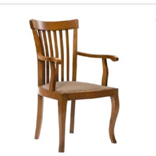 Sandalye ST Zus108 Aslan Ayak Çıtalı MODEL Tam Kolçak Kayın Parlak Ceviz El Yapım