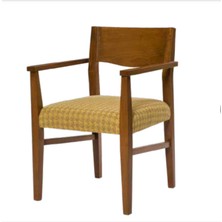 Sandalye ST Zus102 Tam Kolçak MODEL Kayın Torna Retro Ayak Ceviz Renk El Yapım