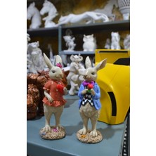 Ekinoks Art Ikili Tavşan Çift Biblo