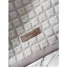 Cotton Box 4'lü Jakarlı Havlu Seti Nature Kahve-Bej 50 x 90 cm