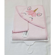 Berkaysun Tekstilden Bebekevi Pamuklu Bebek Banyo Havlusu ve Kesesi 75x75cm