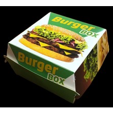 Gizpak Yeşil Hamburger Kutusu  12X12X7CM 400 Adet