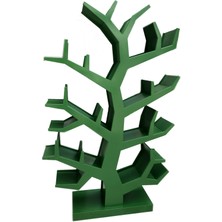 Bengi Ticaret Kitaplık Ahşap Ağaç Dalı El Yapım Tek Parça Mdf Parlak Yeşil Lake Boya  Kutuda Sevk El Yapım
