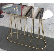 Bengi Ticaret Dresuar Cadde Metal Transmisyon Gold Renk Kaplama Iskelet Temper  Cam Ayna El Yapım