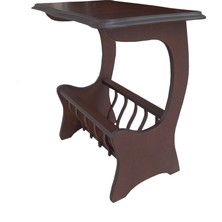 Bengi Ticaret Gazete Sehpa Model Kayın-Mdf Torna Iskelet Tabla Parlak Ceviz Boya Tutmalık Kutuda Sevk El Yapım