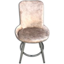 Sandalye ST ŞATO Model Metal GÜMÜŞ KROM Kaplama Kiremit Kahve Balkon-Bahçe Elyapı