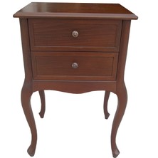 Bengi Ticaret Komodin Aslan Lükens 2çekmece 1ADET Parlak Ceviz Natüre Eskitme Kulp Kayın Torna Iskelet El Yapım