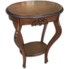 Bengi Ticaret Fiskos Çiçeklik 4AYAK Oymalı Model Parlak Ihlamur Ağacı Ayak Parlak Ceviz  Mdf Tabla El Yapım