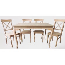 Masa Sandalye ST Tk Klasik MODEL HAM Kayın Aslan  Ayak Ve tabla Çapraz Sandalye