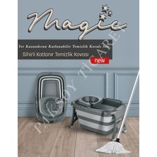 Paksoy Ticaret Magic Katlanır Temizlik Kovası 20 Litre (Püsküllü Mop Ile Birlikte Set)