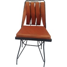 Sandalye ST PENYEZ Klasik Model Metal Çelik Siyah fırın boya Kiremit Balkon-Bahçe