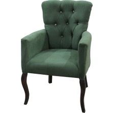 Bengi Ticaret Berjer Lükens Aslan Ayak Model Parlak Yeşil Baby Face Kumaş Kapitone Ortopedik Oturum El Yapım