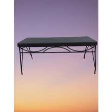 Sandalye ST BENC PENYEZ Klasİk Model Metal Siyh fırın Boya Suni Deri Balkon-Bahçe