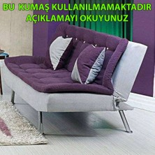 Sadeceonda Peri Mürdüm-Gri Açılabilir Üçlü Spor Kanepe
