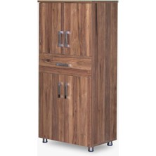 Bengi Ticaret Çok Amaçlı Dolap Ceviz 130 cm  Hard Parlak Suntalem El Yapım