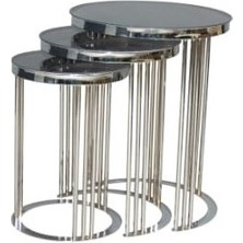 Bengi Ticaret Brc C 3lü Zigon Düz Siyah Temper Cam Metal Transmisyon Krom Renk Kaplama El Yapımı