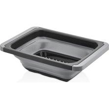 Qlux Ideas L-00852 Katlanabilir Dikdörtgen Süzgeç - Gri Siyah-52