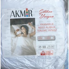 Bengi Ticaret Yorgan Silikon Akmr Tek Kişilik Model Beyaz Pamuklu Kumaş Silikon Dolgu El Yapım