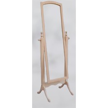 Bengi Ticaret Ayna Oval Dikdörtgen Boy Ahşap Kayın Md Iskelet Ham Natüre Klasik Mobilya Askılık. El Yapım