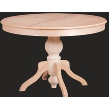 Bengi Ticaret Baba Ayak Masa Kayın Kaplama Mdf Tabla Ihlamur Ağacı Aslan Ayak. Ham Çap 100 Cm. Açıl Masa El Yapım