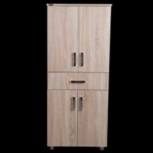 Bengi Ticaret Çok Amaçlı Dolap 150 cm Hard Parlak Soho Suntalem 4raf 1çekmece Kutuda Sevk El Yapım