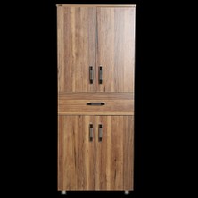 Bengi Ticaret Çok Amaçlı Dolap 150 cm Hard Parlak Carden Suntalem 4raf 1çekmece Kutuda Sevk El Yapım